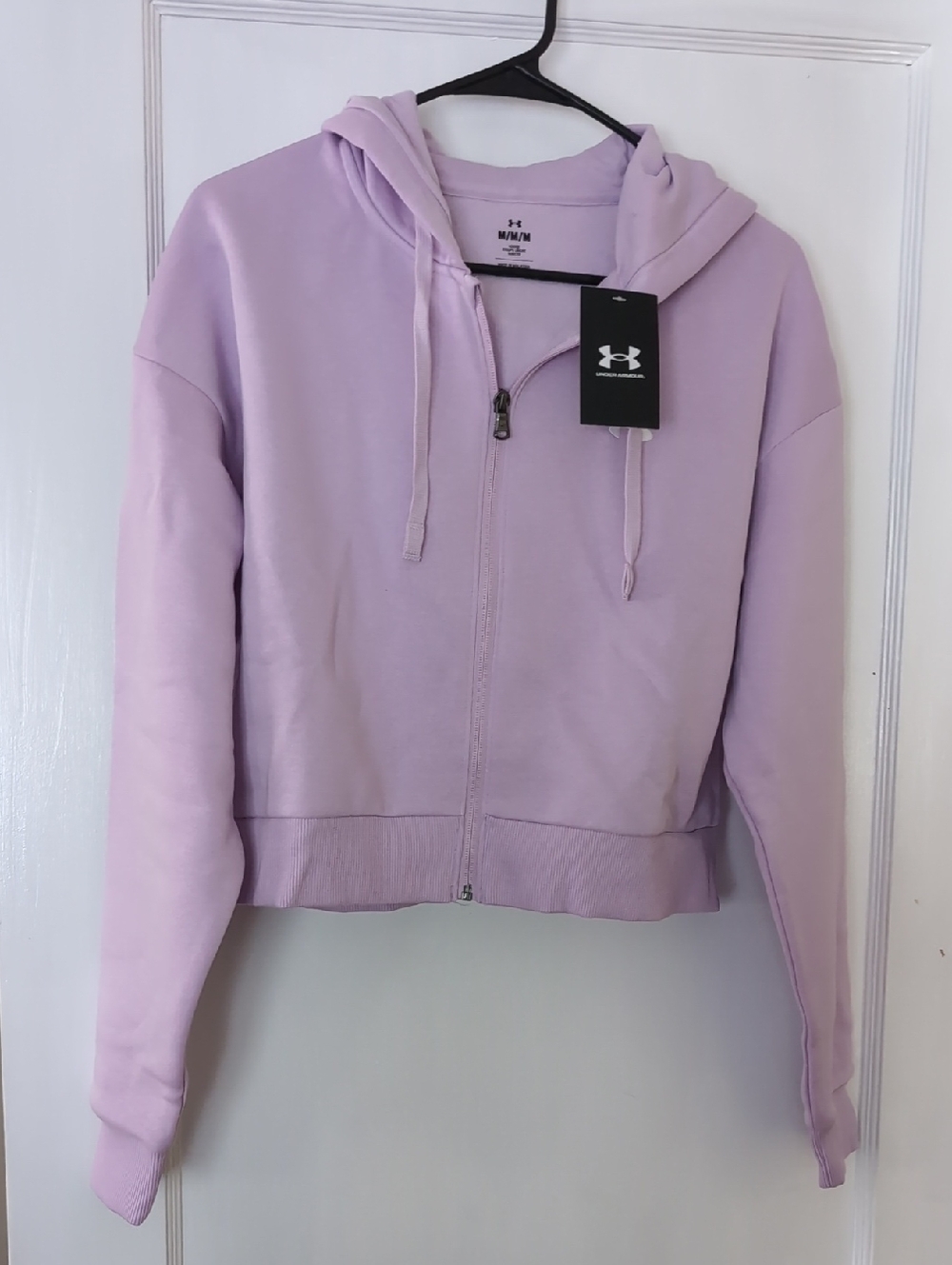 Under Armour Lavender Zip-Up Cropped Hoodie